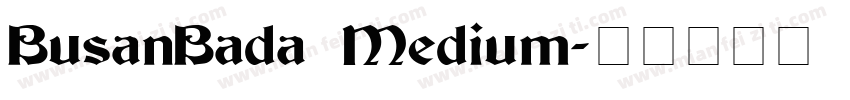 BusanBada Medium字体转换